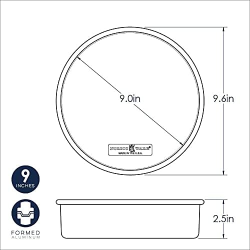 Nordic Ware Round Cake Pan Set - 9-Inch Non-Stick Bakeware | Perfect for Baking Delicious Cakes