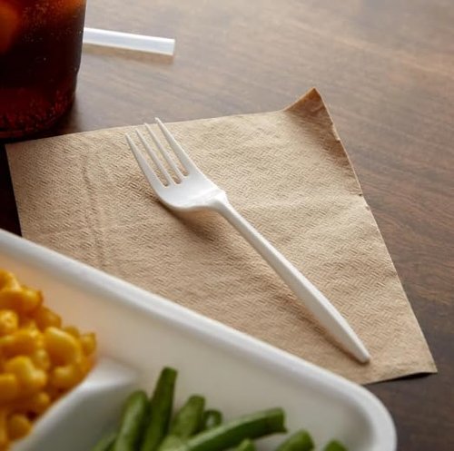 1000 Count White Disposable Plastic Forks Bulk Medium Weight Sturdy and Durable