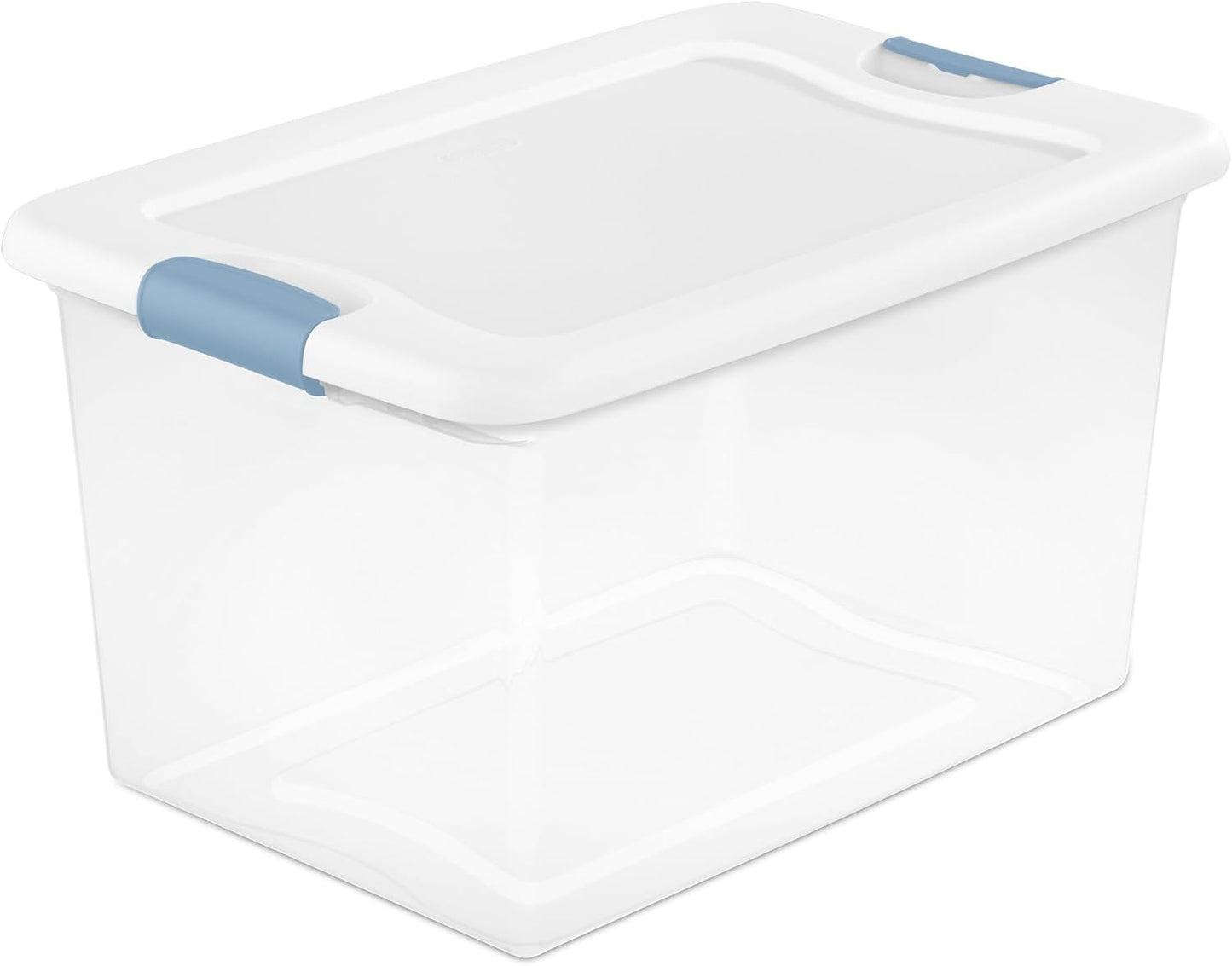 Sterilite 64 Quart Clear Plastic Storage Bins - 4-Pack Latching Organizers for Home & Dorm Use