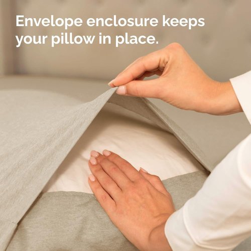 King Pillow Cases Set of 4 | Ultra Soft Hotel Quality Covers - Wrinkle Free & Fade Resistant - Heathered Beige