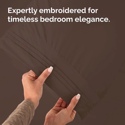 King Standard Pillow Cases - Ultra-Soft Hotel Quality Covers | Fade-Free & Wrinkle Resistant - 2 Piece Set in Brown