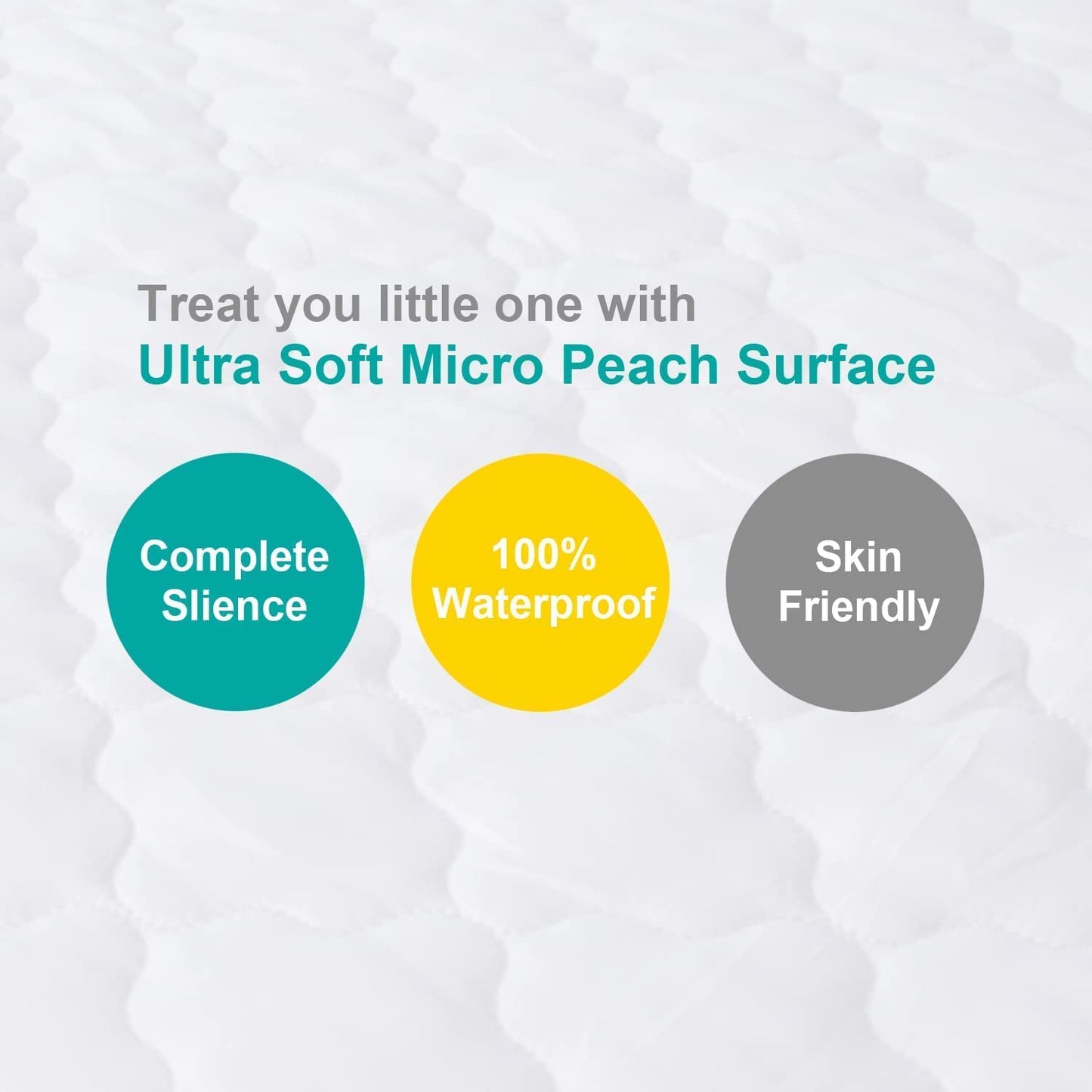 Skiennix Mini Crib Mattress Protector - Waterproof & Noiseless Fitted Pad Cover | 38" x 24" White