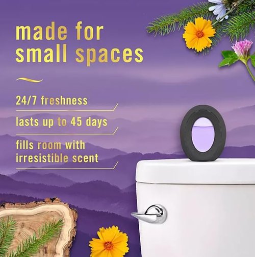 F.e.b.r.e.z.e Small Spaces Bathroom Air Freshener, Mountain, Light Lavender,Infusions Calm, 6 Count