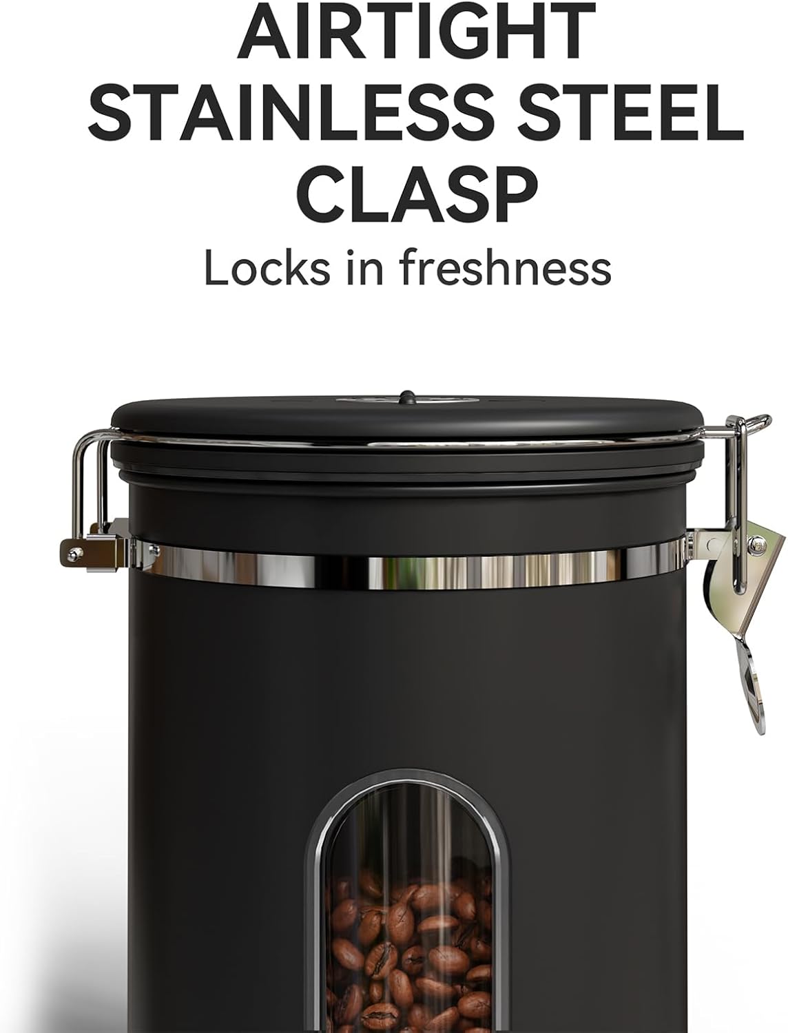 OlarHike 144QT Lockable Storage Bin - Durable Organization Solution | Includes 22oz Black Coffee Canister