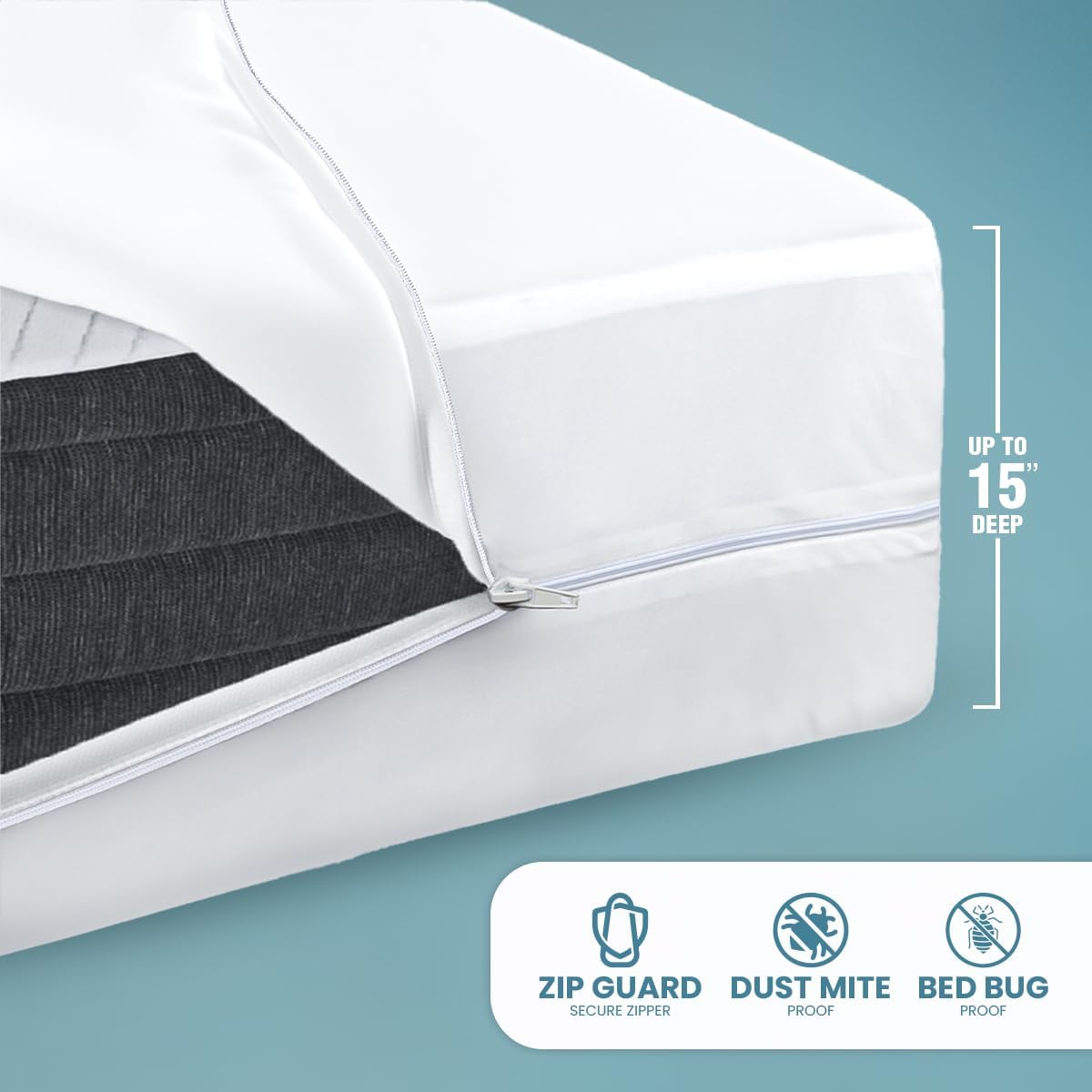 Utopia Bedding California King Mattress Protector - 100% Waterproof & Bed Bug Proof Encasement