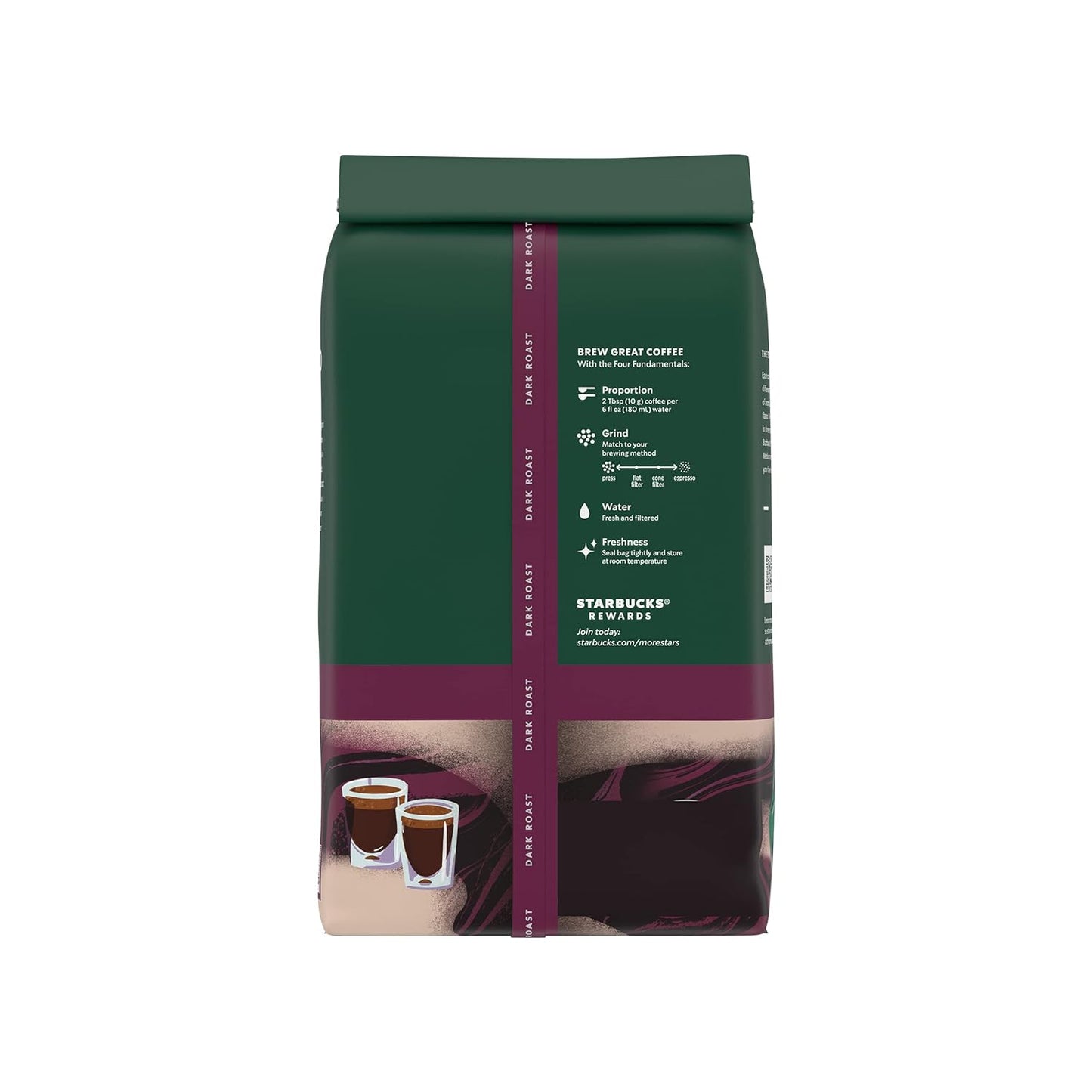 Starbucks Whole Bean Coffee - Dark Roast Espresso Blend, 100% Arabica, 18 oz Bag