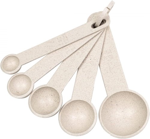 Beille Measuring Cups & Spoons Set - 10-Piece Wheat Straw Cooking Tools