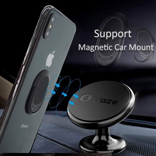 2PACK Cell Phone Ring Holder,Finger Ring Stand Universal 360 Degree Rotation Super-Thin Ring Grip for Magnetic Car Mount, All Smartphones and Tablets.