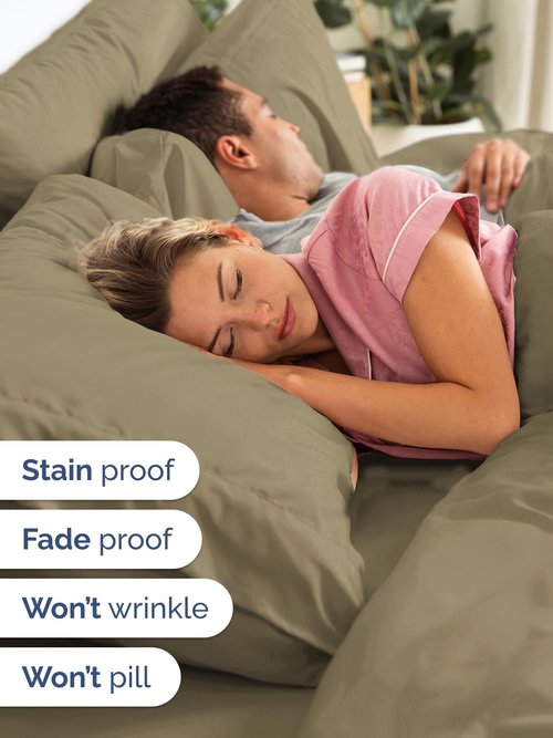 Extra Deep Cal King Sheet Set - 6 Piece Breathable and Cooling Sheets - Hotel Luxury Bedding for Women, Men, Kids & Teens - Easy Secure Fit - Soft, Wrinkle Free and Comfy - Extra Deep Pockets - Khaki
