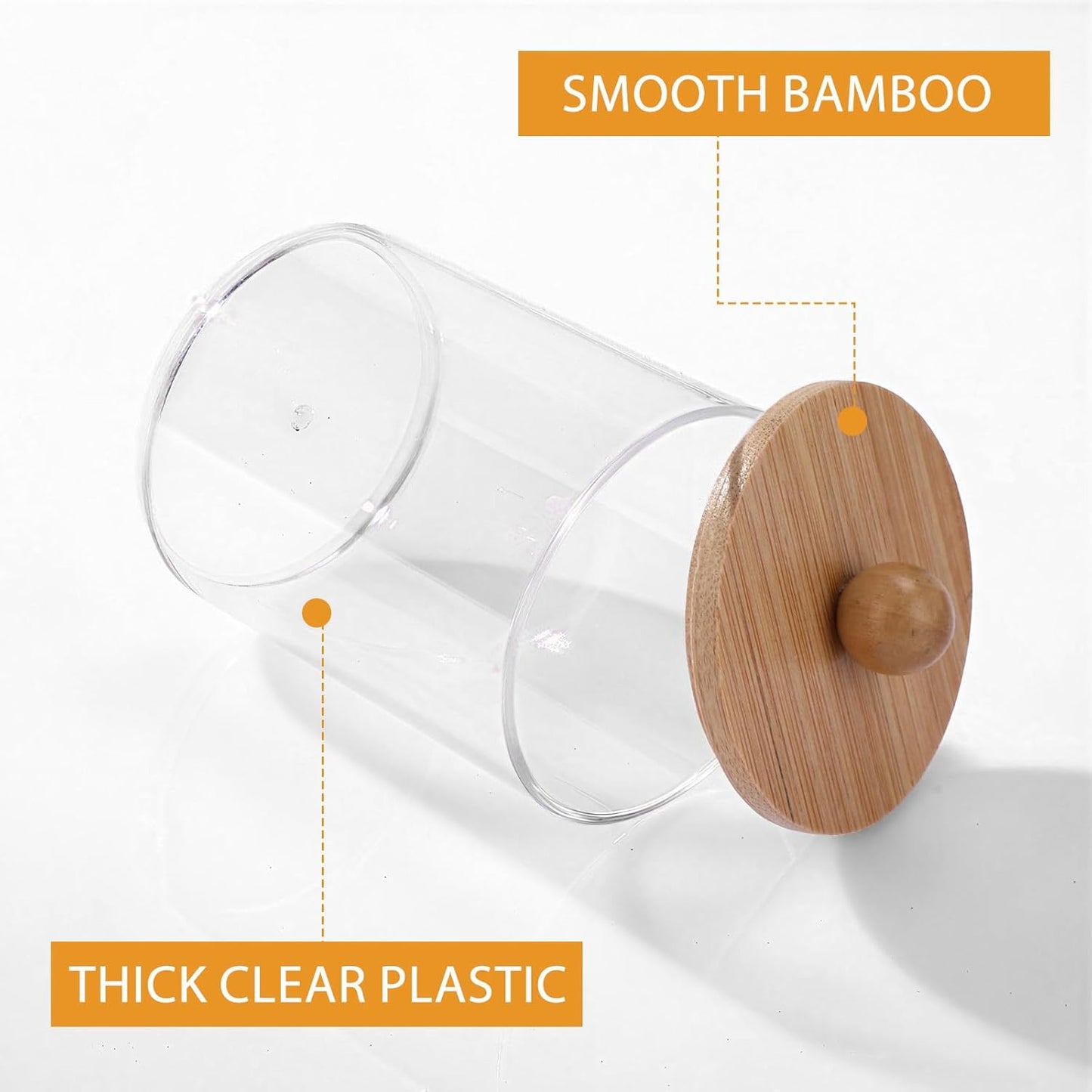 Meanplan Apothecary Jars - Clear Plastic Storage Containers with Lids | 10/22/39 oz, 9 Pack
