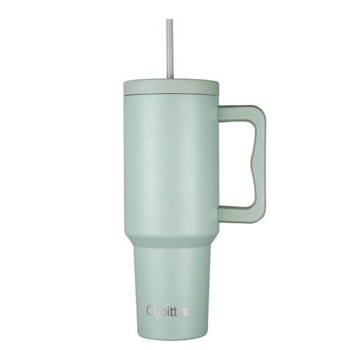 Cubitt Insulated Stainless Steel 40 oz Tumbler with Handle and Straw Lid, Cupholder friendly