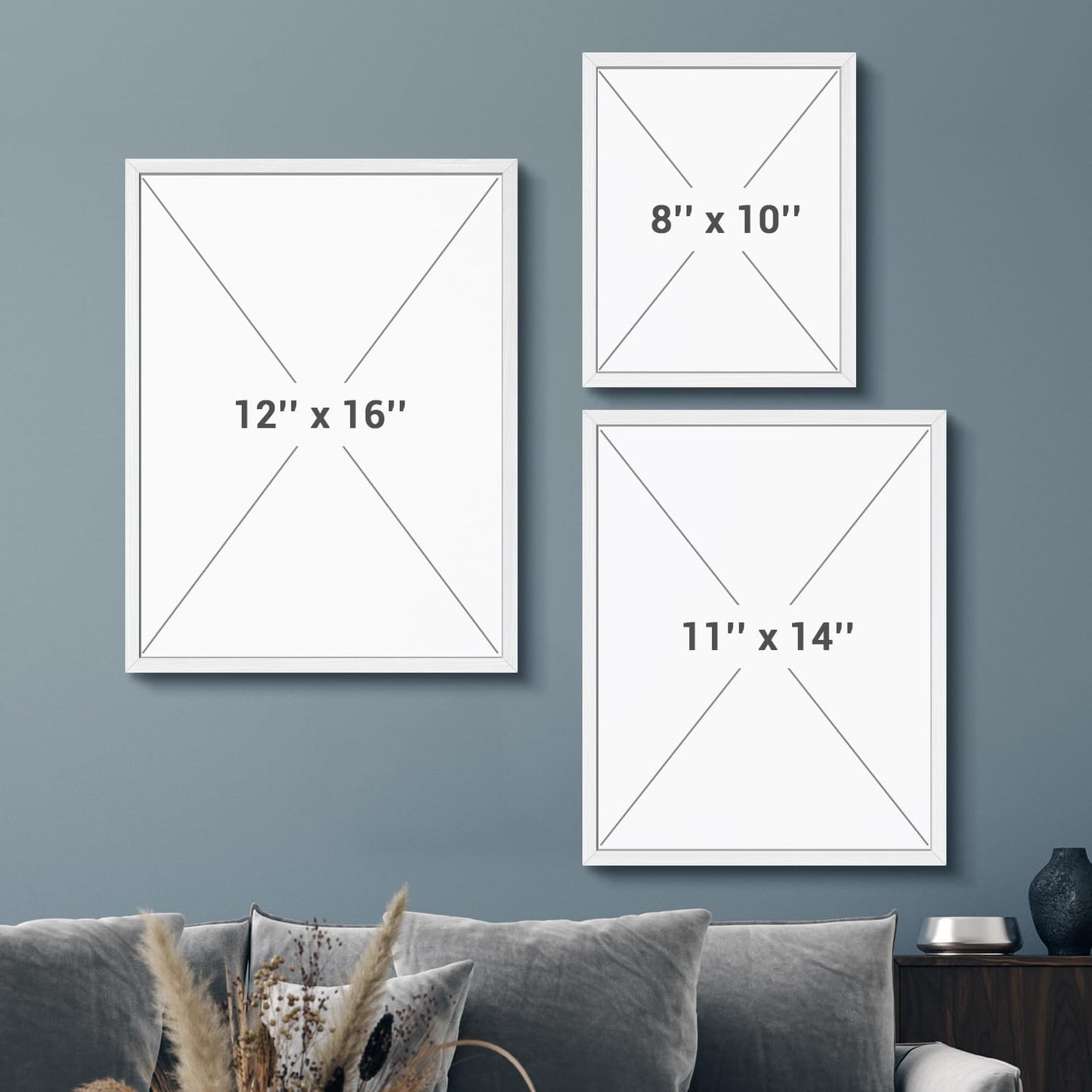 Wall26 Custom Framed Poster - Canvas Wall Art for Living Room & Bedroom Decor | Ready to Hang - 8"x10" White