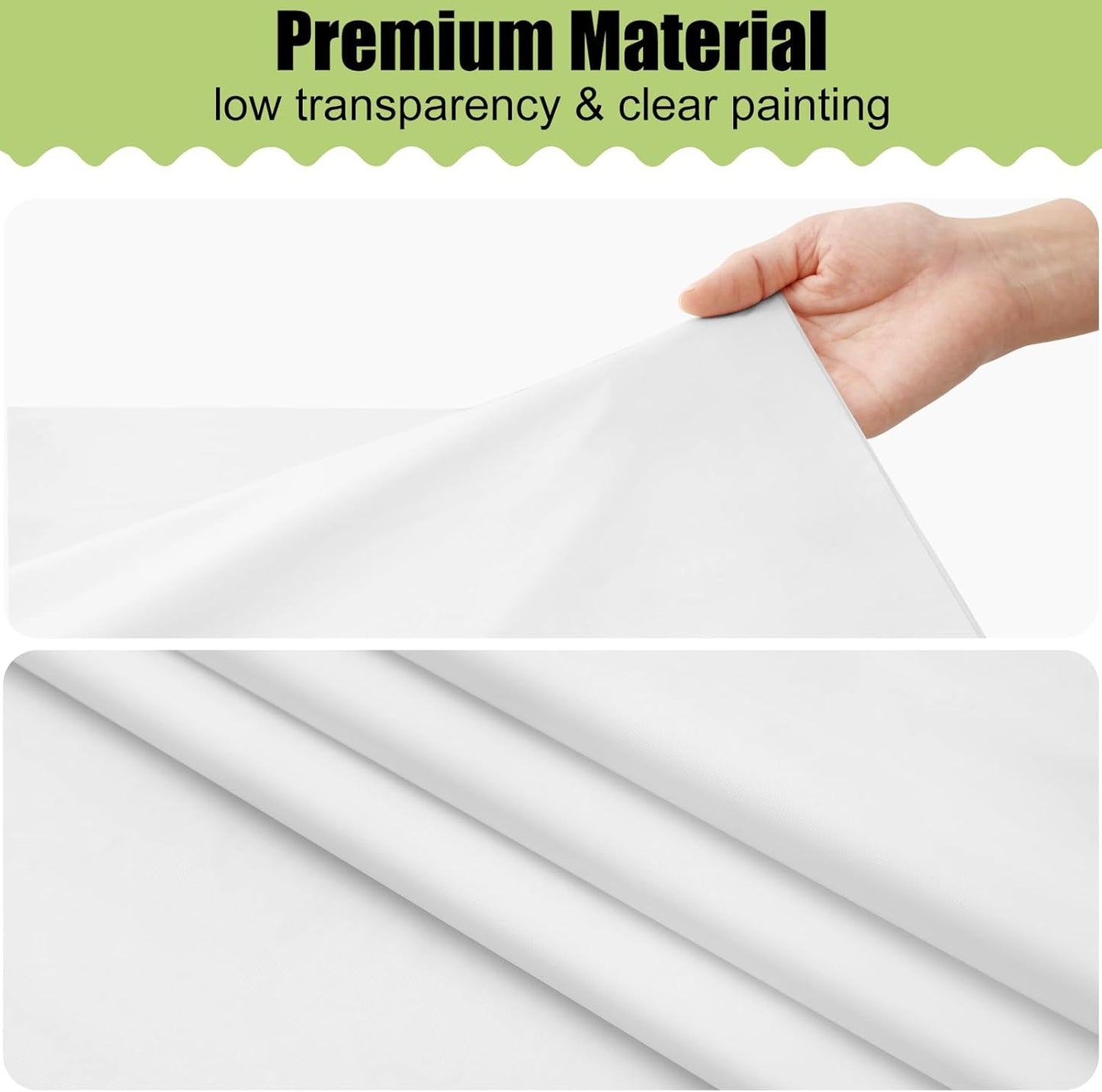 Smiry Disposable Table Cloths - 12 Pack Waterproof Rectangle Table Covers | 54 x 108 Inch, Sturdy & Leakproof, White