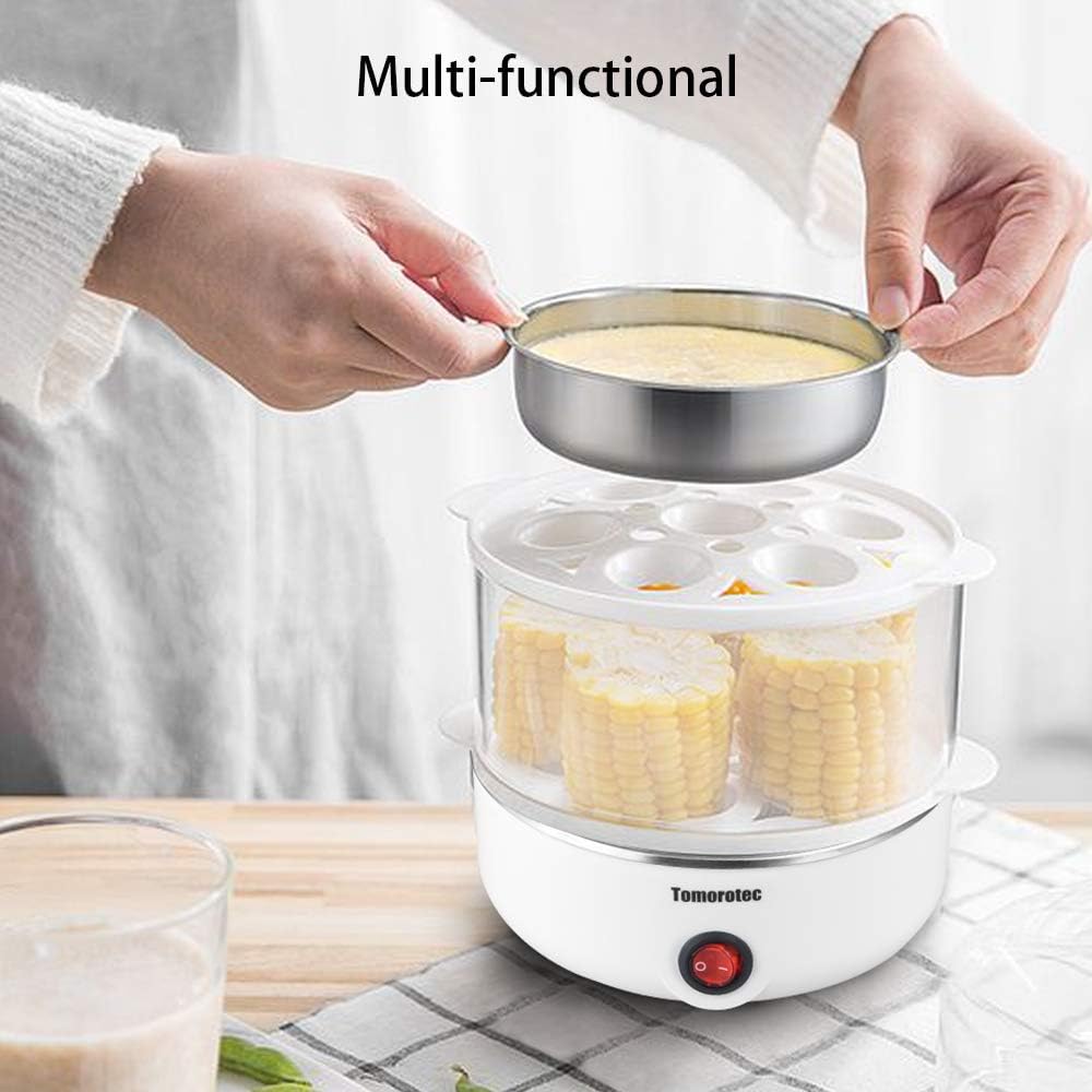 Tomorotec Electric Egg Cooker - 14 Egg Capacity | Rapid Cooking, Auto Off for Perfect Hard Boiled & Poached Eggs