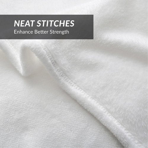 Bedsure GentleSoft Fleece Blanket - King Size White, Soft Lightweight Plush Cozy Microfiber, 108x90 Inches