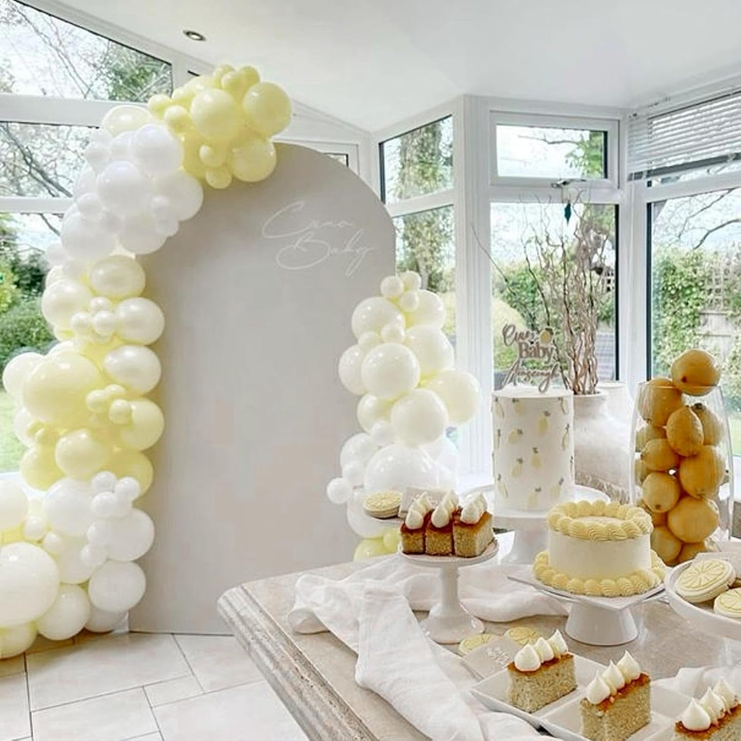 PartyWoo Beige Balloon Arch Kit - 120pcs in 5-18 Inch Sizes for Weddings, Graduations & Parties