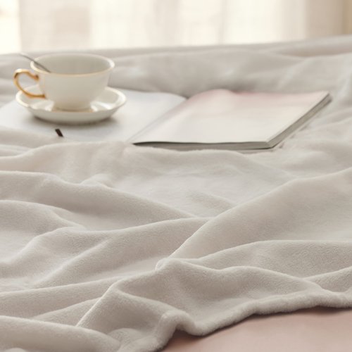 Bedsure GentleSoft Fleece Blanket King Size Linen - 280GSM Soft Lightweight Plush Cozy Blankets for Bed, Sofa, Couch, Travel, Camping