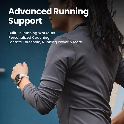 Amazfit Active 3 Premium GPS Running Smart Watch, 1.32" AMOLED Sapphire Display, 12-Day Battery, 4GB Storage, Offline Maps, 170+ Workout Modes, 5 ATM, Heart Rate & Fitness Tracker for Android & iPhone