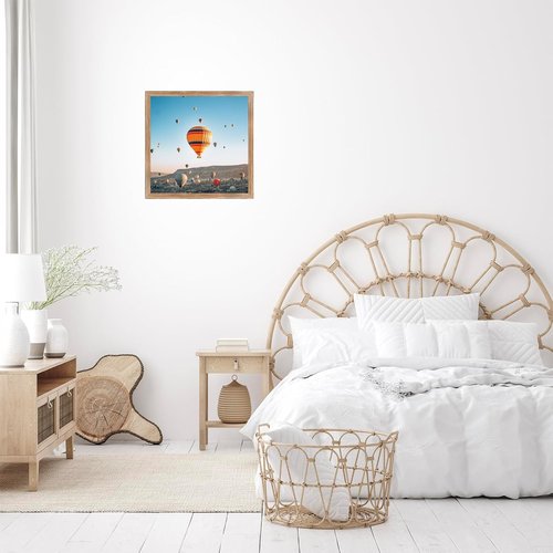 JCJMY 13x13 Rustic Brown Picture Frame - Versatile Wall Mounting for Horizontal or Vertical Display