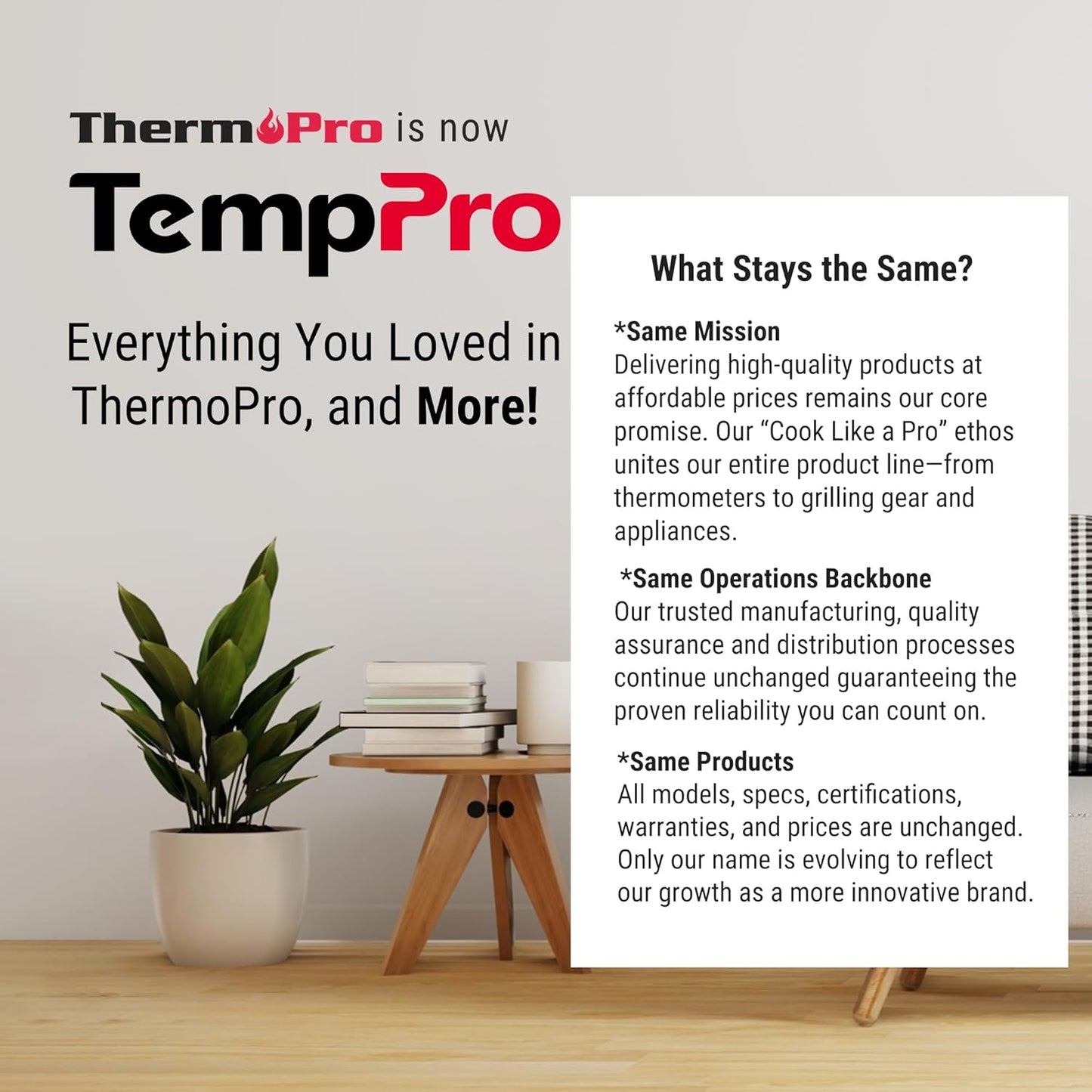 TempPro TP50 Digital Hygrometer - Accurate Indoor Thermometer & Humidity Gauge | Easy-to-Read Display