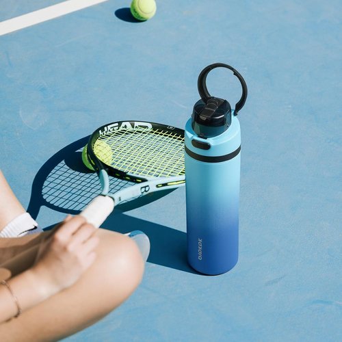BJPKPK 17oz Insulated Water Bottle - BPA-Free Stainless Steel with Straw Lid & Carry Handle | Macaron Green