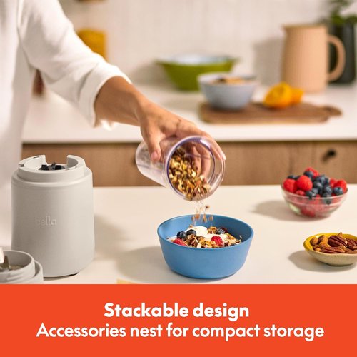 Bella Portable Rocket Blender - 6 Pcs Juicer & Smoothie Maker | BPA-Free, 240W Motor, Stainless Steel Blade