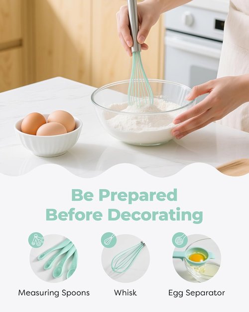 Kootek Cake Decorating Kit - 158PCs Baking Supplies with Turntable, 64 Icing Tips & More
