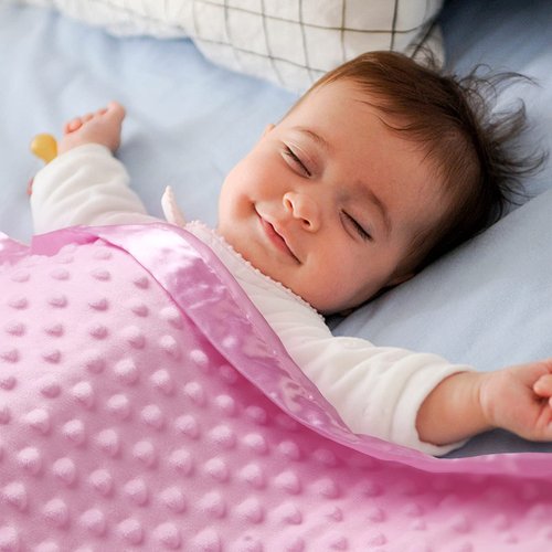 Pro Goleem Baby Blanket with Pink Bunny Security Blanket Newborn Girl Gifts Set