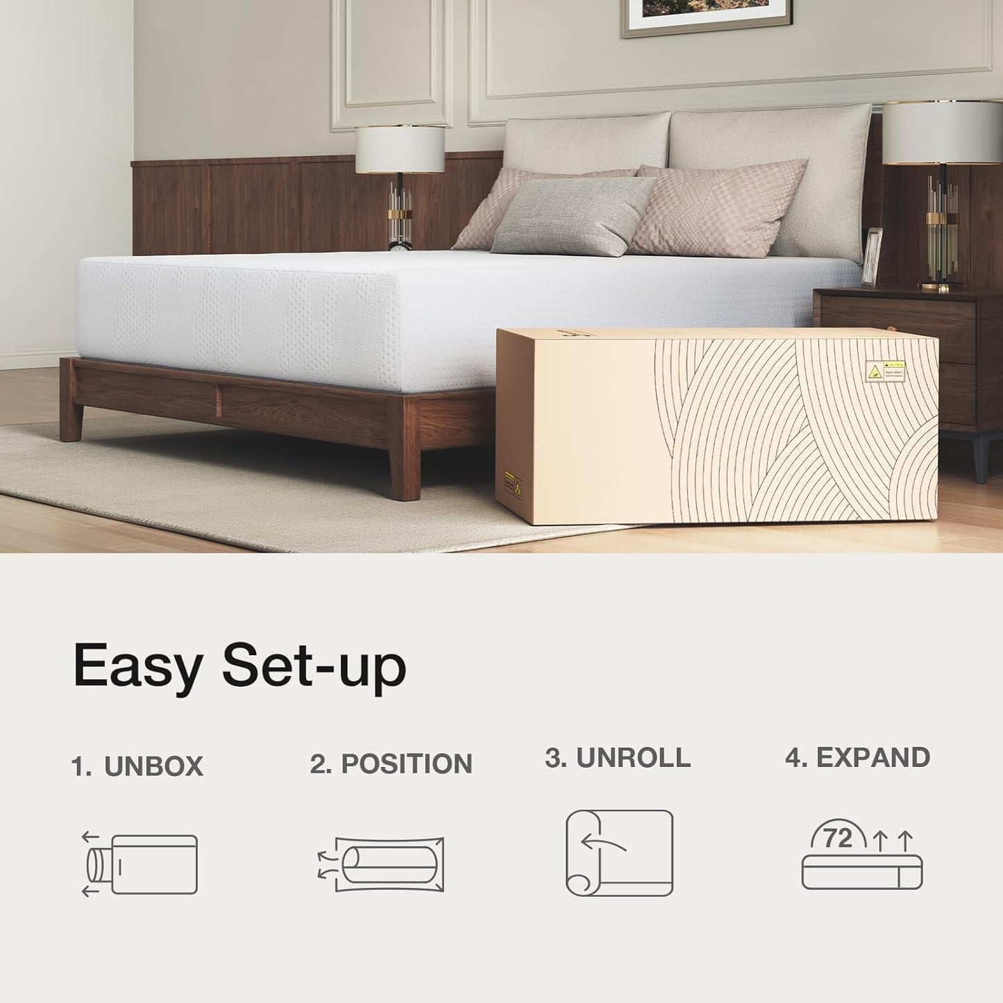 Novilla 14-Inch Twin Memory Foam Mattress - Cooling Gel Foam for Pressure Relief & Comfort