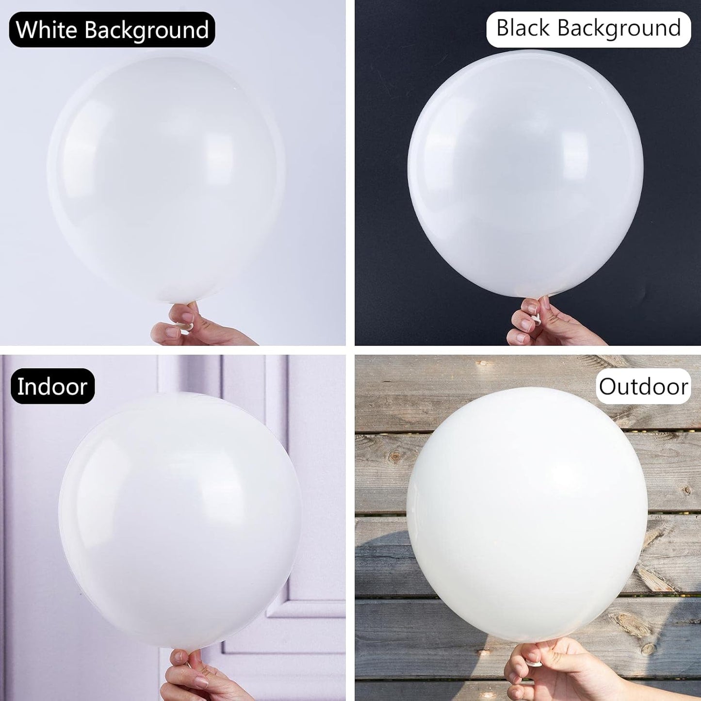 PartyWoo White & Red Balloons - 280 Pcs in 18/12/10/5 Inch Sizes | Perfect for Classic Arch Decor