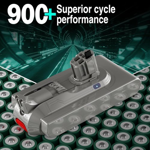 EGR V11 Battery Replacement - 9000mAh Capacity for Dyson Vacuums | Easy Click-In Installation