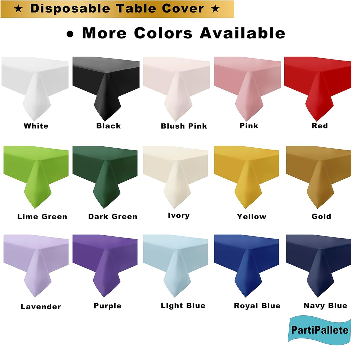 Skiennix Premium Disposable White Tablecloths - 3-Pack 54" x 108" for Parties & Events
