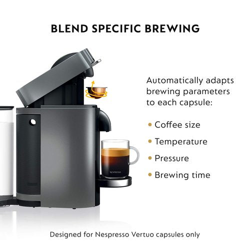 De'Longhi Nespresso Vertuo Plus Coffee and Espresso Maker by De'Longhi, Titan