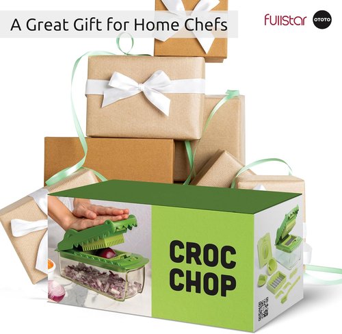 Fullstar Vegetable Chopper & Slicer | Multifunctional Crocodile Onion Cutter - Cool Kitchen Gadget