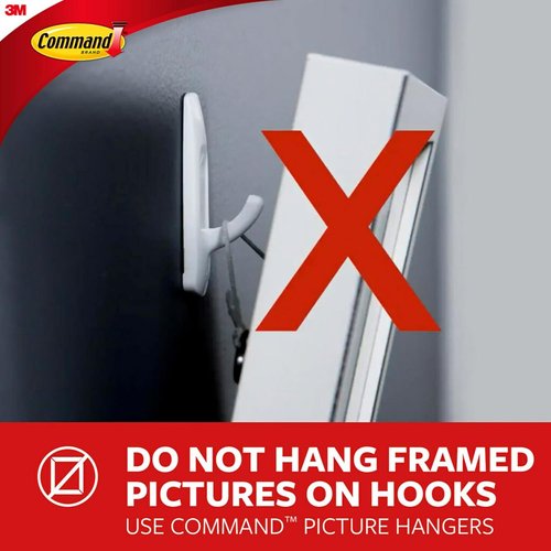 Command Small Utility Hooks - Damage-Free Adhesive Wall Hooks | 24 Hooks & 28 Strips, Holds Up to 1 lb