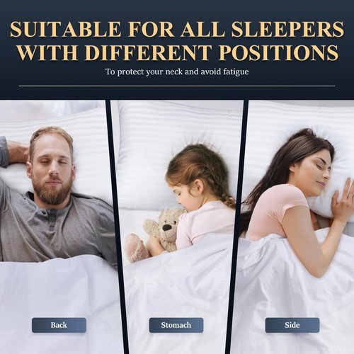COZSINOOR Queen Bed Pillows - Soft & Supportive | Pack of 2, White Color