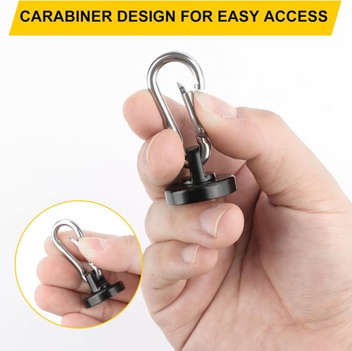 DIYMAG Magnetic Hooks - 70LBS Heavy Duty Neodymium Hooks for Home & Office | 15-Pack