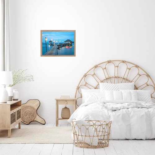 JCJMY 10x16 Rustic Brown Picture Frame - Durable Wall Mount for Horizontal or Vertical Display