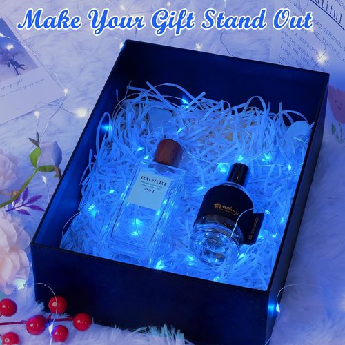 Lakumu Fairy Lights - 6-Pack Battery Operated 20 LED Waterproof Silver Wire String Lights | 7FT Blue for Mason Jars & Party Decor