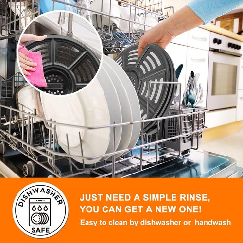 GWY Air Fryer Replacement Tray - Food Grade Grill Pan for Ninja AF101, AF161, AF150 XL | 8.2'' Round, Dishwasher Safe