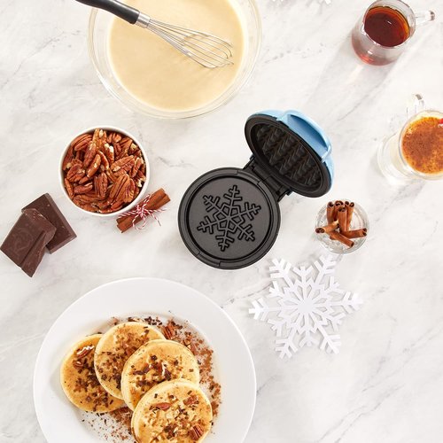 Dash Snowflake Waffle Maker - Fun Blue Design for Perfectly Shaped Waffles