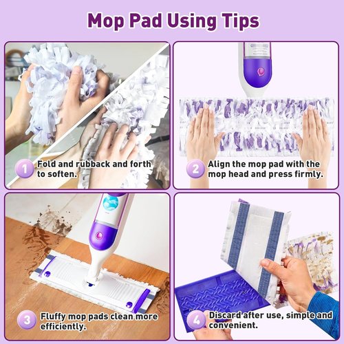 Funtin Power Mop Pads - Unscented Disposable Refills for Swiffer PowerMop | Thickened Multi-Surface Cleaning (40 Packs)