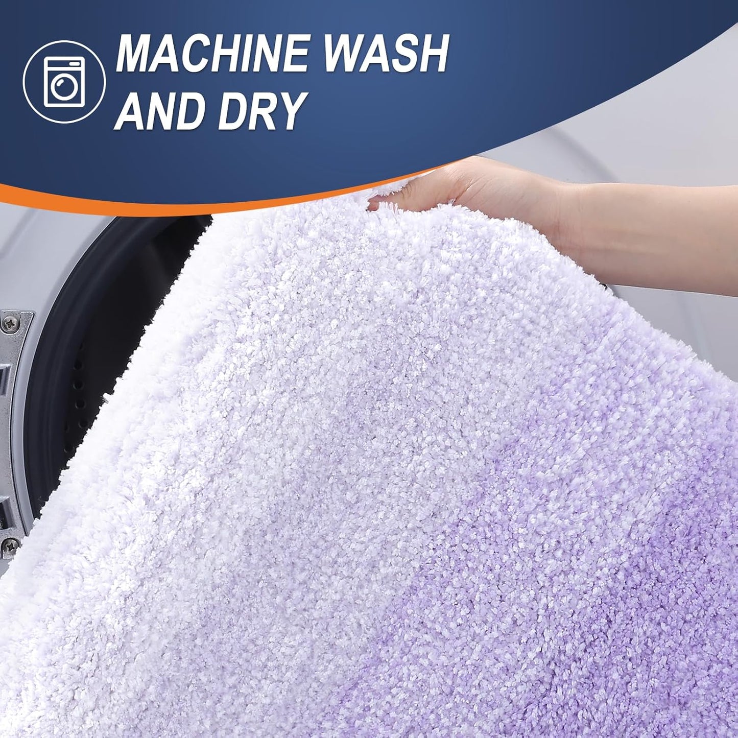 OLANLY Bathroom Rug Mat - Extra Soft Microfiber, Quick-Dry & Machine Washable | 36x24 Light Purple