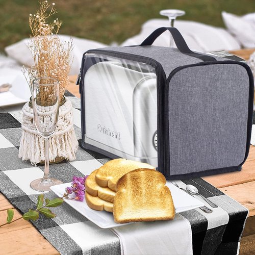 Cuisinart Toaster Cover - Dust Protection for 2-Slice Wide Slot Toasters | Zipper Closure Design