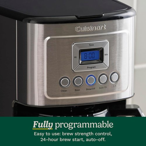Cuisinart 12-Cup Coffee Maker - Programmable Thermal Carafe with Brew Strength Control | Stainless Steel DCC-3400NAS