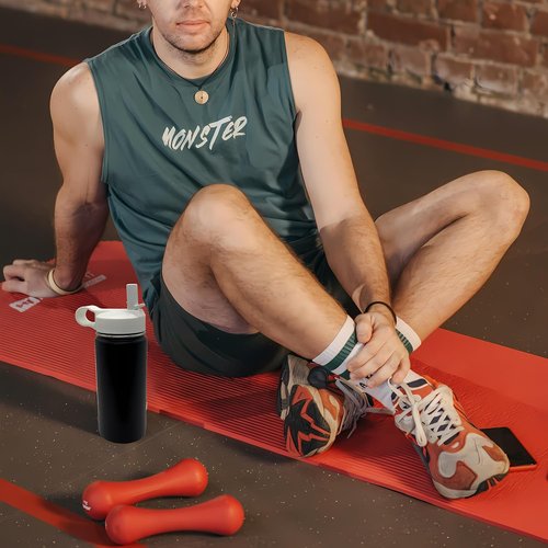 Hydro Flask Replacement Straw Lid - Durable Top Lid with Straw for 32, 40, 64 oz Wide Mouth Bottles