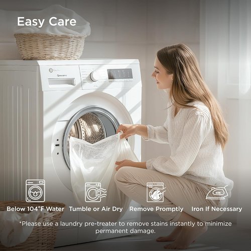 Bedsure King Size Cooling Sheets Set - Breathable & Soft Rayon from Bamboo | Luxury Grey Bedding