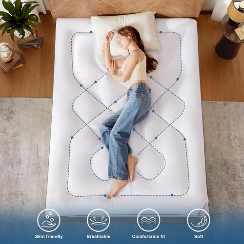 BEDLORE King Mattress Topper - Thick Pillow Top Pad for Back Pain Relief | Cooling Soft Cover with Deep Pockets (6-18 Inch)