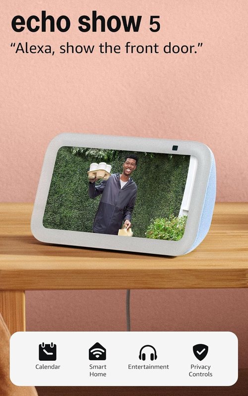 Amazon Echo Show 5 - Smart Display with Alexa | Enhanced Bass & Clear Sound - Charcoal