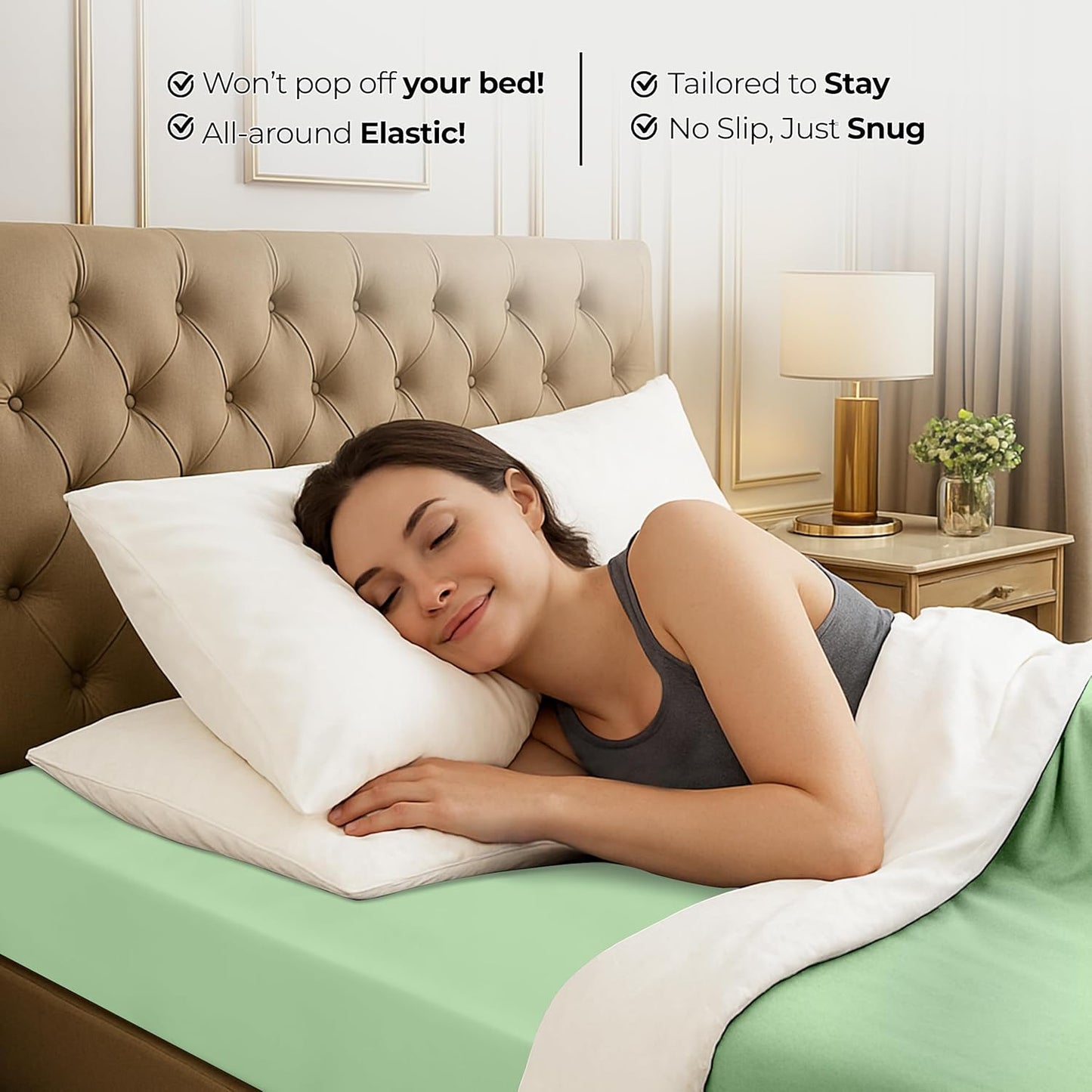 Utopia Bedding King Fitted Sheet - Deep Pocket Soft Microfiber - Shrinkage & Fade Resistant - Sage Green